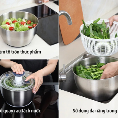 Rổ quay rau tách nước iMat - Hàng chính hãng