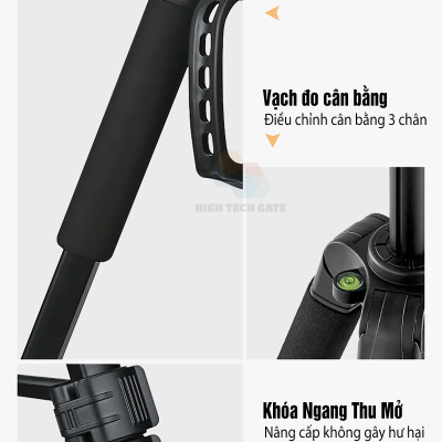 tripod chân đế điện thoại, máy ảnh G-185 hỗ trợ quay chụp video, livestream, quay live tik tok chống rung lắc, cứng cáp, hàng chính hãng