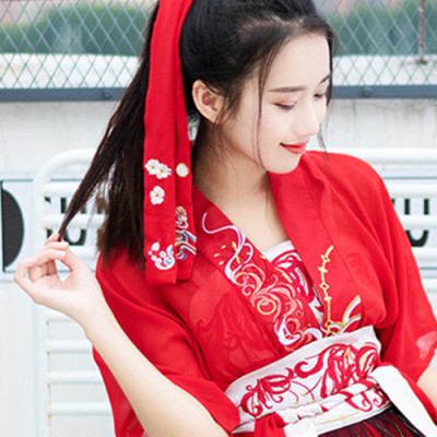 Dây buộc tóc cổ trang V.2 - Màu đỏ