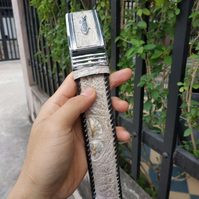 Thắt lưng cá sấu Bạch tạng đan thủ công siêu chất!