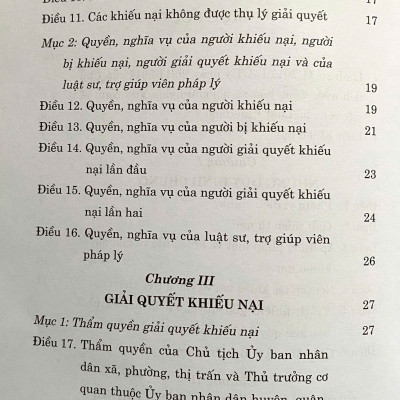 Luật Khiếu Nại ( hiện hành )