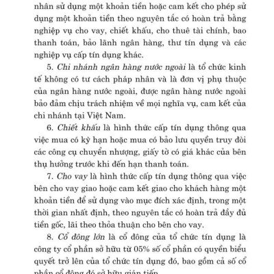 Luật các tổ chức tín dụng (bản in 2024)
