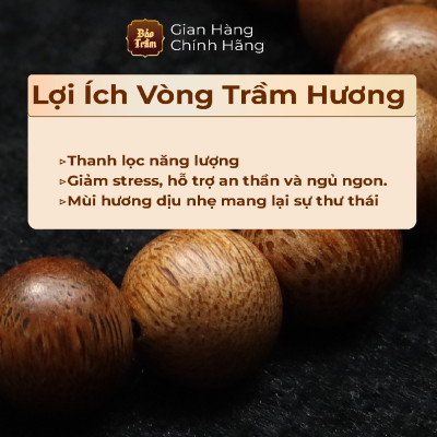 Vòng Trầm Hương 6.5ly – 108 Hạt – Cao Cấp| Chuỗi Trầm Tự Nhiên – Hương Thơm Dịu – Không Hóa Chất – Phong Thủy Bình An