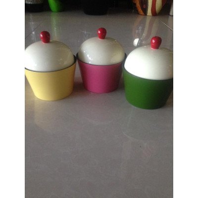 Hủ Trà cupcake Sơn Mài Cao Cấp Thanh Bình Lê đựng trà, bánh kẹo, vật dụng nhỏ, trang trí bàn kệ, nhà cửa, văn phòng