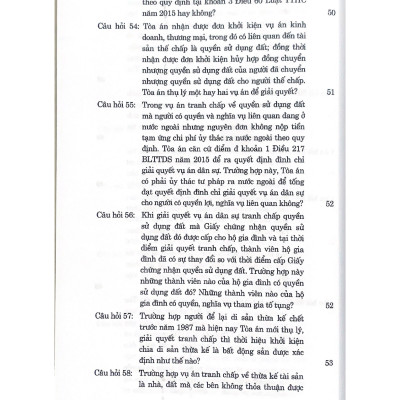 100 câu hỏi giải quyết tranh chấp về đất đai tại Tòa án