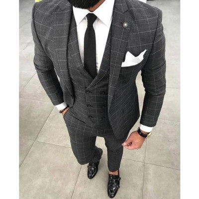 Cavat nam Hàn Quốc cao cấp bản nhỏ (6cm) - Tặng kèm hộp, Màu nâu nhạt kẻ