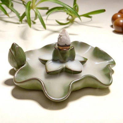 Đĩa cắm nhang hoa gốm nghệ thuật hàng xuất