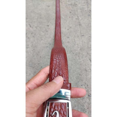 Thắt lưng da cá sấu bông hông mềm dễ sử dụng! TS120B (mặt bạc)