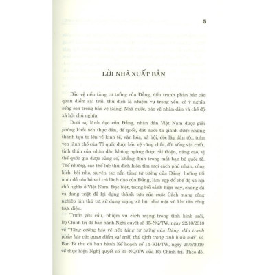 Sách - Định Hướng, Giải Pháp Bảo Vệ Nền Tảng Tư Tưởng Của Đảng, Đấu Tranh Ngăn Chặn Các Quan Điểm Sai Trái