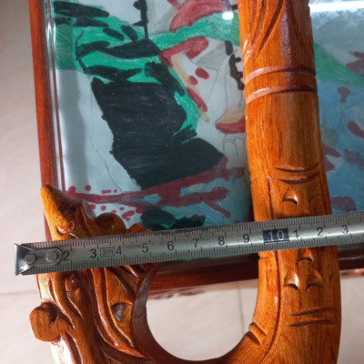 Gậy batong chống đi lại dành cho người già bằng gỗ hương đá kt dài 91×13×3,5cm 