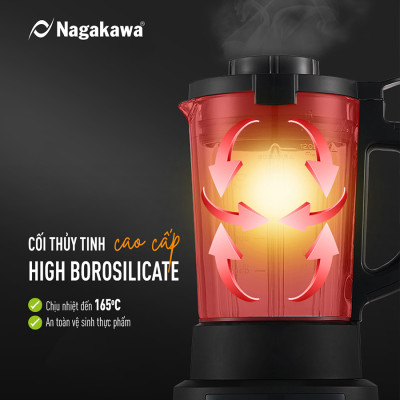 Máy làm sữa hạt đa năng Nagakawa NAG0824 (1.2L - 1200W) - Hàng chính hãng