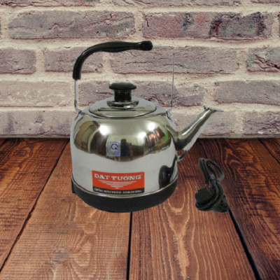 Ấm điện đế liền cao cấp 4L Đạt Tường – ĐL-01  - Trắng Inox - Hàng chính hãng
