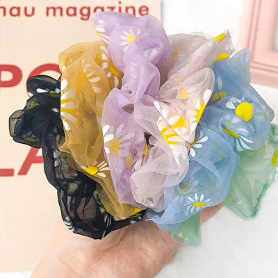 Sét 2 dây buộc tóc in cúc họa mi HD49 giao mầu ngẫu nhiên