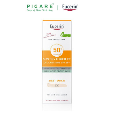Kem Chống Nắng Trang Điểm Eucerin Sun Creme Face-Tinted CC Cream SPF50+ (50 ml)