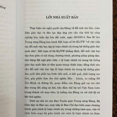 Giáo Trình Chủ Nghĩa Xã Hội Khoa Học (Dành Cho Bậc Đại Học Hệ Không Chuyên Lý Luận Chính Trị)