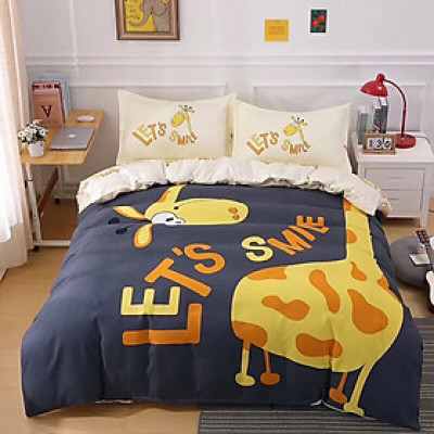 Bộ drap và vỏ chăn cotton Classic Kid VCK2021 ( 4 món )