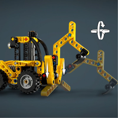 LEGO TECHNIC 42197 Đồ Chơi Xe Máy Đào Và Máy Xúc Kết Hợp (104 chi tiết)