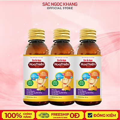 Combo 3 chai Siro ăn ngon Hoa Thiên 120ml hổ trợ hệ tiêu hóa giúp bé ăn ngon hơn