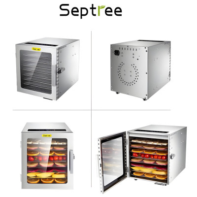Máy sấy thực phẩm chuyên nghiệp dung tích 16.2 lít, 8 khay. Thương hiệu Mỹ cao cấp Septree DBC-08A01. Hàng chính hãng