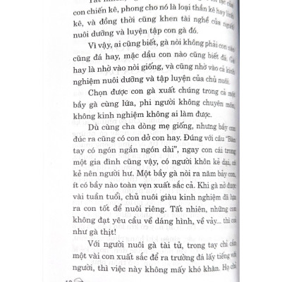 Cách Chọn Gà Đá - Tác Giả Vũ Hồng Anh  - Vanlangbooks