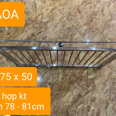 GIÁ GẦM BẾP , KỆ ĐỂ ĐỒ NHÀ BẾP INOX 304 . KT 75 X 50 CM ( giá 1sp)