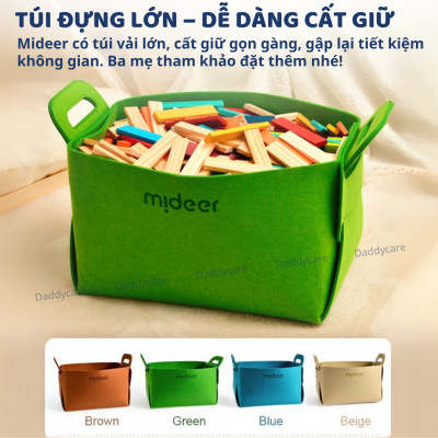 Đồ Chơi Xếp Hình Thông Minh bằng gỗ sáng tạo Mideer Archimedes City Blocks 300 mảnh ghép