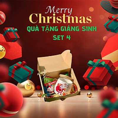 Set ly sứ Quà tặng dịp lễ Giáng sinh Noel