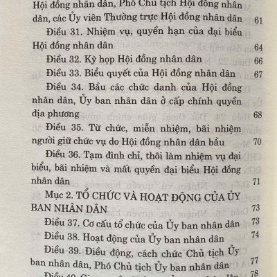Luật Tổ Chức Chính Quyền Địa Phương 