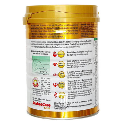 Combo 3 Hộp Sữa Bột Diabet Care Gold 900g – Dinh Dưỡng Chuyên Biệt Cho Người Tiểu Đường Type 1, Type 2 & Rối Loạn Dung Nạp Glucose