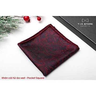 Ca Vat bộ 3 món kèm hộp túi xách cao cấp, quà tặng chú rể, Cavat họa tiết đỏ mận