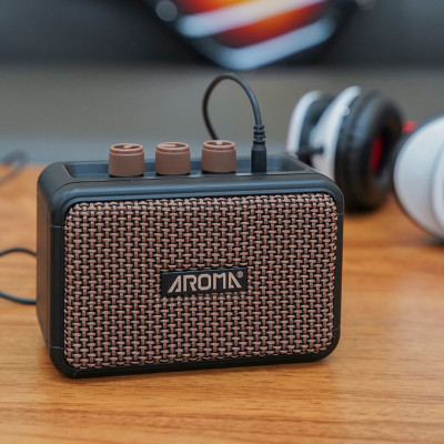 Loa Đàn Guitar Acoustic Aroma AG -04 I Loa Ampli Guitar Điện Mini Aroma AG-04