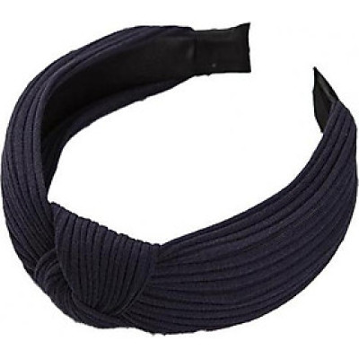 Bờm cài tóc turban nữ mầu xanh đậm bản to BN28E