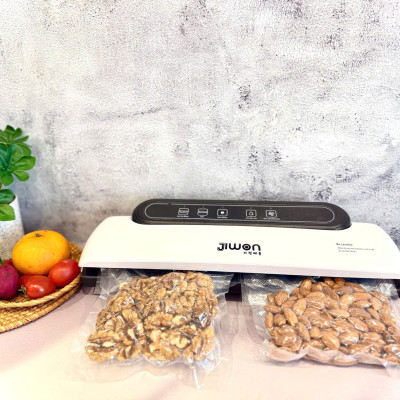 Máy hút chân không JIWON JWH-2830, máy hàn miệng túi nhỏ gọn, dùng được cho đa số loại túi