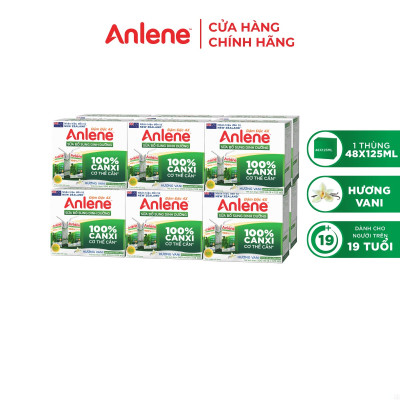 Thùng 48 Hộp Sữa Anlene Đậm Đặc 4X Ít Béo Hương Vani (12 x 4 x 125 ml)