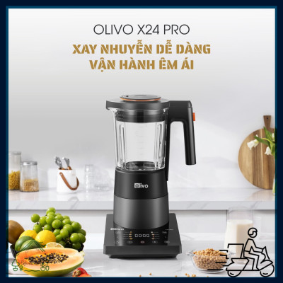 OLIVO X24 PRO Máy Làm Sữa Hạt Công Suất Lớn Nhất – Mở Nắp Bằng 1 Nút Bấm – Tạm Dừng 58s – Chống Khê Tuyệt Đối- Hàng Chính Hãng