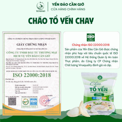 Yến Đảo - Thùng 30 Gói Cháo Yến Chay Chất Lượng Giàu Dinh Dưỡng Ăn Liền Tiện Lợi