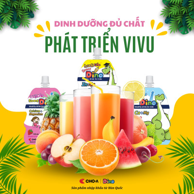 Nước Uống Dino Vị Dâu Bổ Sung Canxi Và Magie Cho Trẻ - Strong Dino (1 Gói x 120ml)