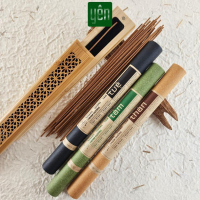 Nhang Trầm Hương Không Tăm Yên Loại Thân, Tâm, Tuệ Sạch Tự Nhiên Ít Khói An Toàn Dùng Thiền Thư Giãn