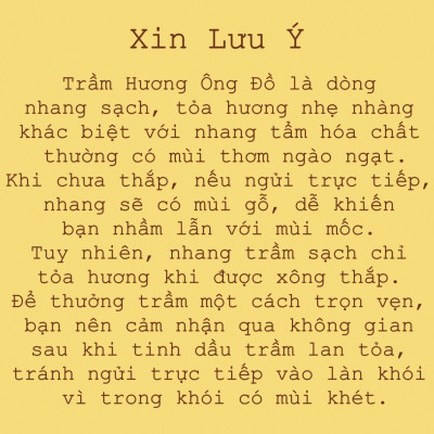 Nhang Nụ Trầm Hương, Loại Dịu Nhẹ, Nhang Sạch Thuần Thiên Nhiên