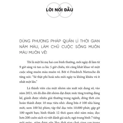 Sách - Quản Lí Thời Gian Theo Năm Màu