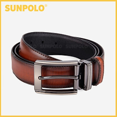 Thắt Lưng Nam Da Bò Khóa Kim SUNPOLO BSMK36 (Đen, Nâu, Xanh Lục, Nâu Bò)