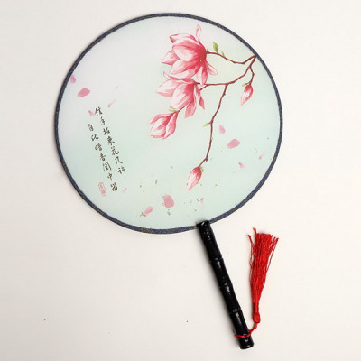 Quạt tròn cổ trang loại nhỏ, Quạt cổ trang Trung Hoa - Mẫu 9