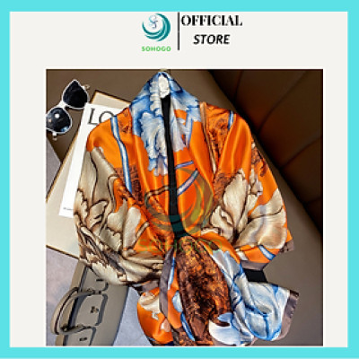 [VIDEO]- Khăn choàng cổ chất liệu lụa cao cấp 180x90 cm- Khăn choàng cổ đi du lịch, làm văn phòng...- Quà tặng ý nghĩa cho phái đẹp