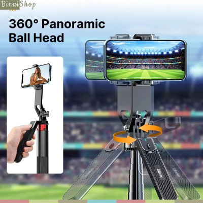 Ulanzi MA09 - Tripod Selfie Điều Khiển Từ Xa Bluetooth Dành Cho Gopro, Điện Thoại, Máy Ảnh, Chiều Cao Tối Đa 1,8m - Hàng chính hãng