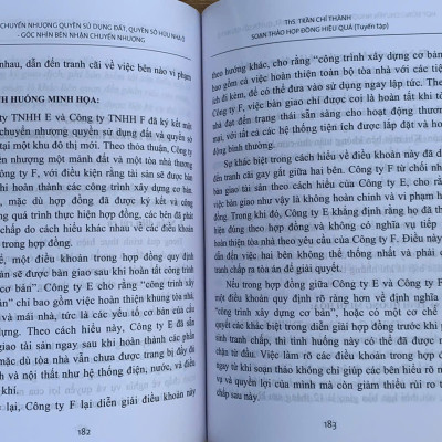 Soạn thảo hợp đồng hiệu quả (tuyển tập): Hợp đồng chuyển nhượng quyền sử dụng đất, quyền sở hữu nhà ở - góc nhìn bên nhận chuyển nhượng