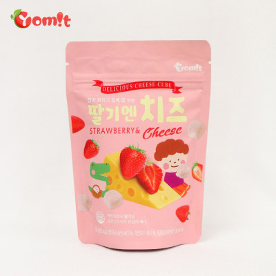 Combo 3 gói phô mai khô hoa quả sấy lạnh YOMIT - Vị dâu, táo, việt quất