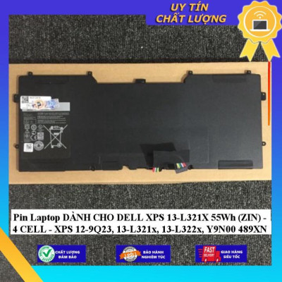 Pin Laptop dùng cho DELL XPS 13-L321X 55Wh - 4 CELL - XPS 12-9Q23 13-L321x 13-L322x Y9N00 489XN - Hàng Nhập Khẩu New Seal