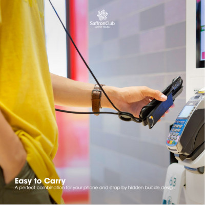 CrossBody PhoneTie 2-Card Holder hàng chính hãng Bone