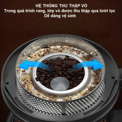 Máy rang hạt cà phê công nghệ gia nhiệt không khí chuyên nghiệp thương hiệu Cafemasy CCR-305 - Hàng Nhập Khẩu