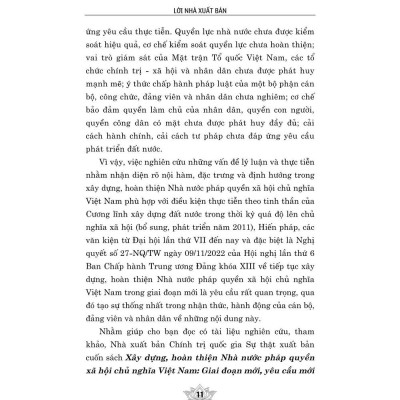 Xây dựng, hoàn thiện nhà nước pháp quyền xã hội chủ nghĩa Việt Nam. Giai đoạn mới, yêu cầu mới - bản in 2024